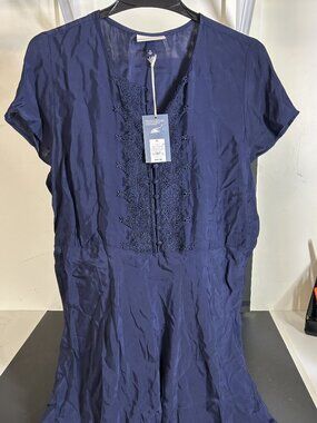 Universal Threads Goods Co Short Sleeve Blue Mini A-Line Dress